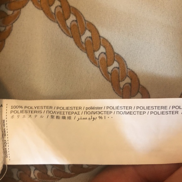 MANGO long sleeve chain print shirt size M - Picture 6 of 6